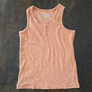 Place Orange Ribbed Sleeveless Tank Top
